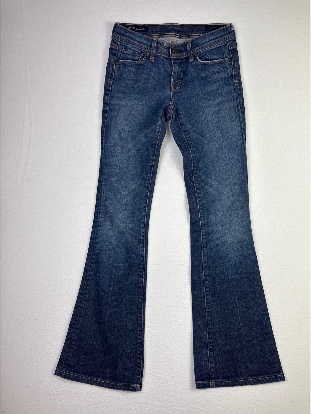 7 For All Mankind Ingrid# 002 Low Waist Flare Jeans Size 25
